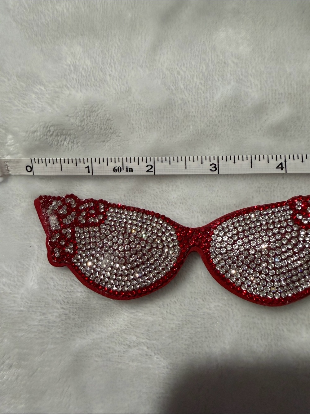 Rhinestone Eye Glasses - Red with Rhinestones Purse or Key Charm